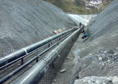 Schneeanlage Axamer Lizum-Erweiterung mit Speicherteich Dohlennest